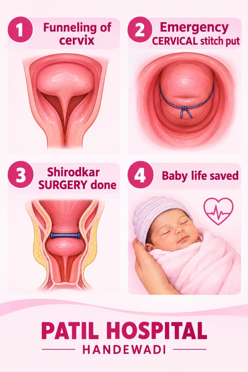 20 Weeks Pregnancy Emergency Cervical Stitch Surgery - Patil Hospital Pune